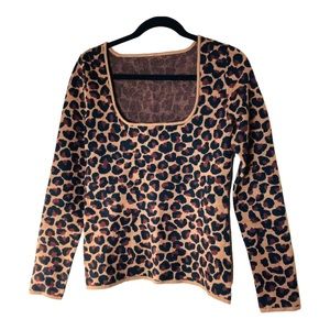 Animal Print‎ Sweater LPA x Revolve Top NWOT  Plush Long Sleeve Size XS